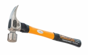 Dalluge 14 oz Mill Face Titanium Hammer with Magnetic Nail Starter - 17" Fiberglass Handle ~ 7172