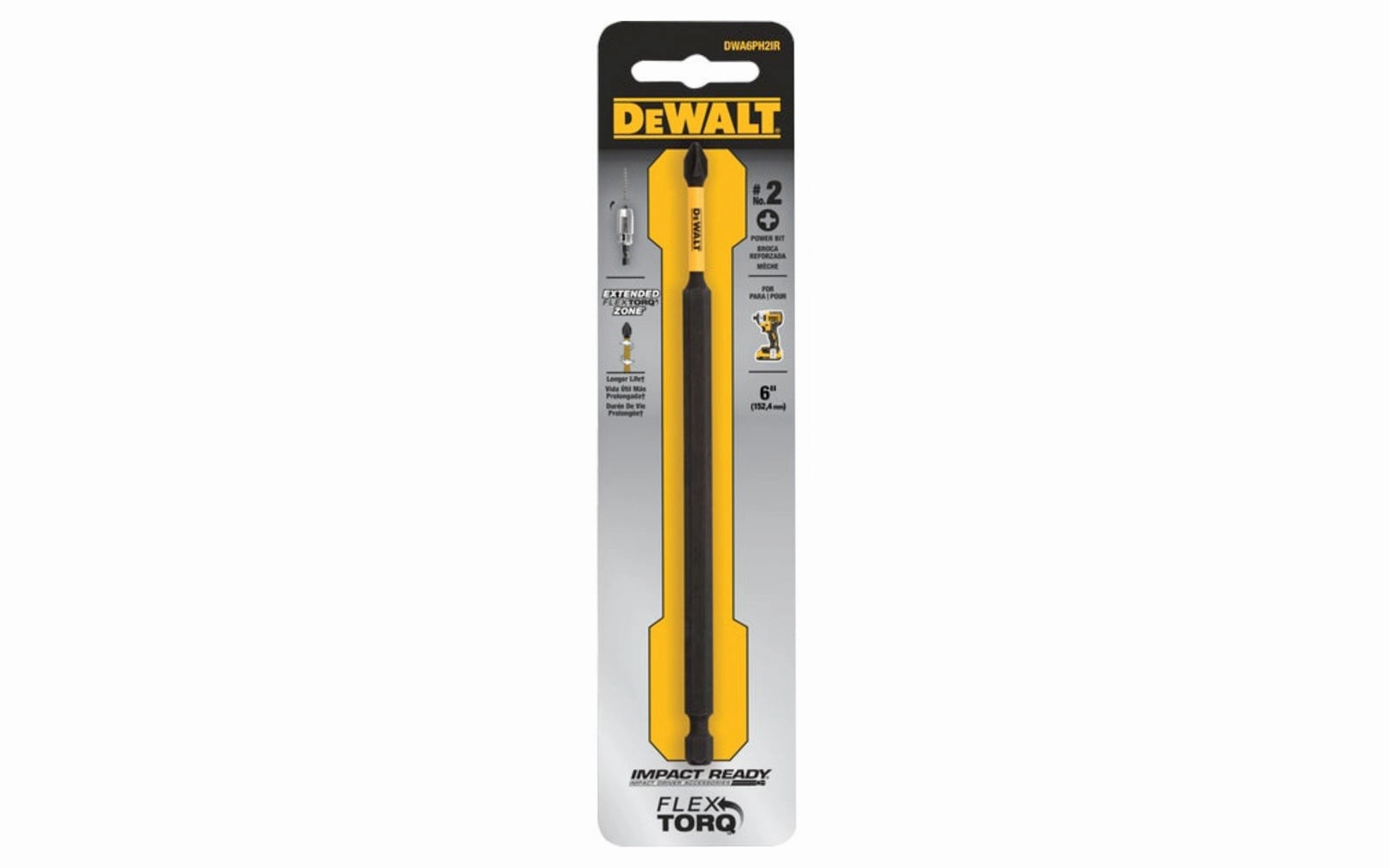 DeWalt #2 Power Bit - 6" Long