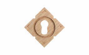Diamond Shape Oak Wood Keyhole