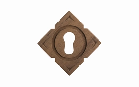 Diamond Shape Walnut Wood Keyhole