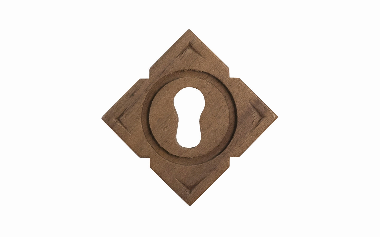 Diamond Shape Walnut Wood Keyhole
