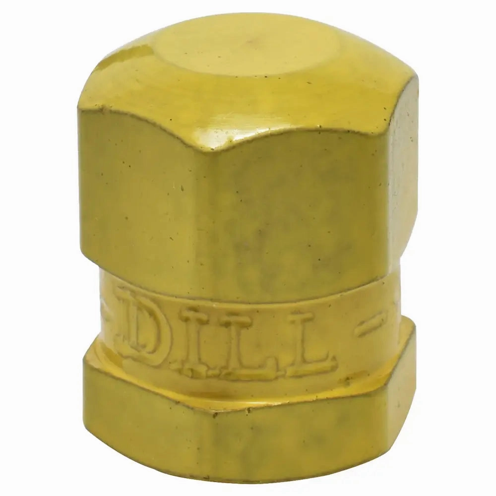 Dill Yellow Brass Aircraft Valve Cap (VR5/637) (Ea.)