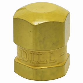 Dill Yellow Brass Aircraft Valve Cap (VR5/637) (Ea.)