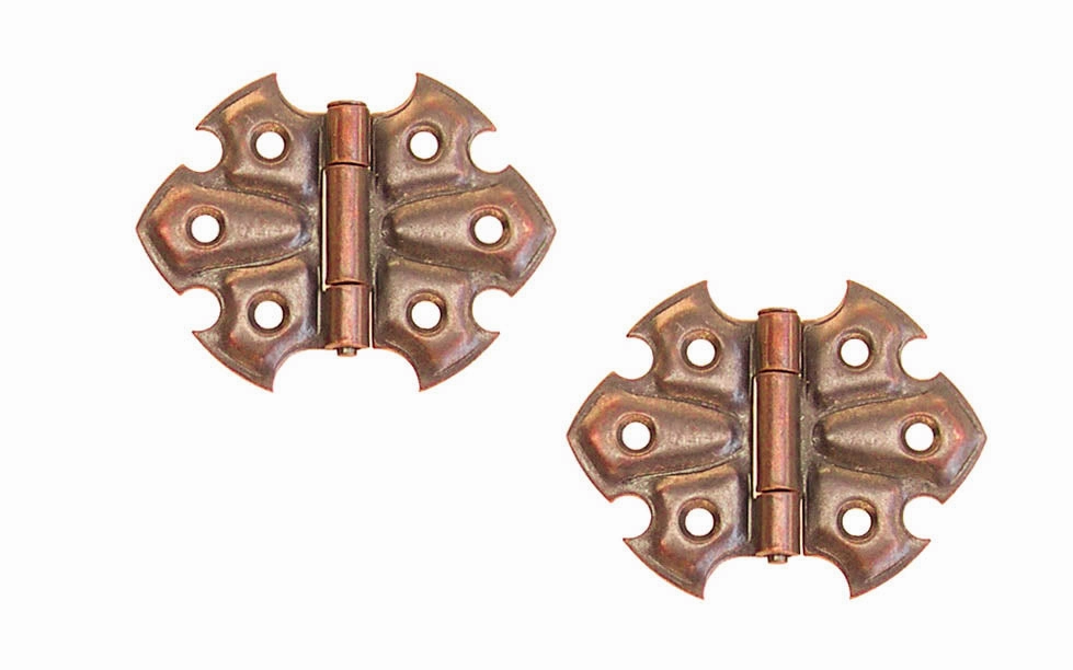 Embossed Ornamental Cabinet Hinges ~ 2-7/16" x 1-7/8"