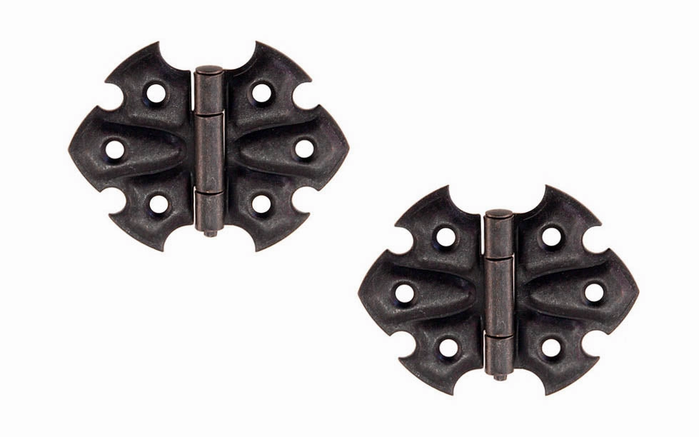 Embossed Ornamental Cabinet Hinges ~ 2-7/16" x 1-7/8"