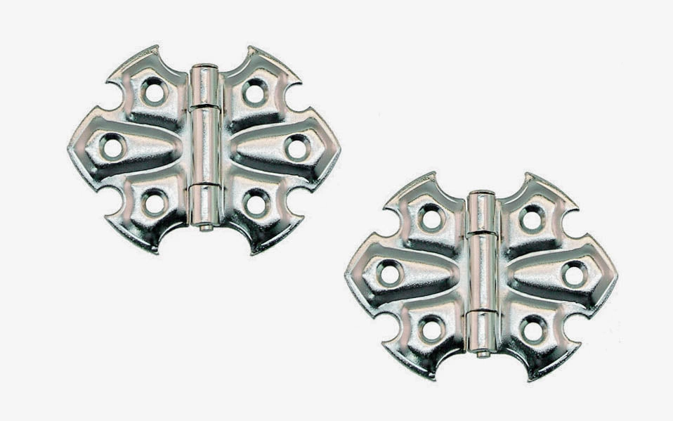 Embossed Ornamental Cabinet Hinges ~ 2-7/16" x 1-7/8"