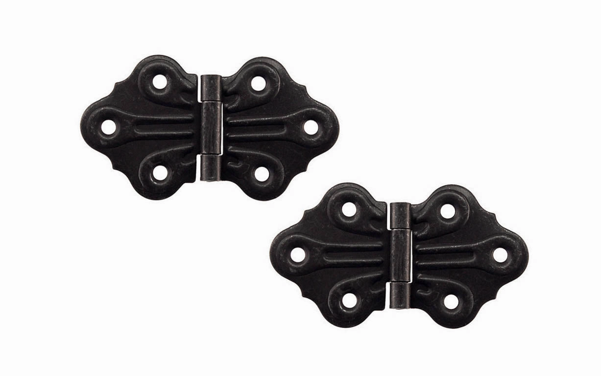 Embossed Ornamental Cabinet Hinges "Butterfly Style" ~ 2-7/8" x 1-5/8"