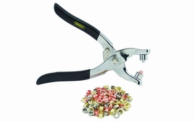Eyelet Pliers with 100 Eyelet Pieces - 5/32" / 4 mm