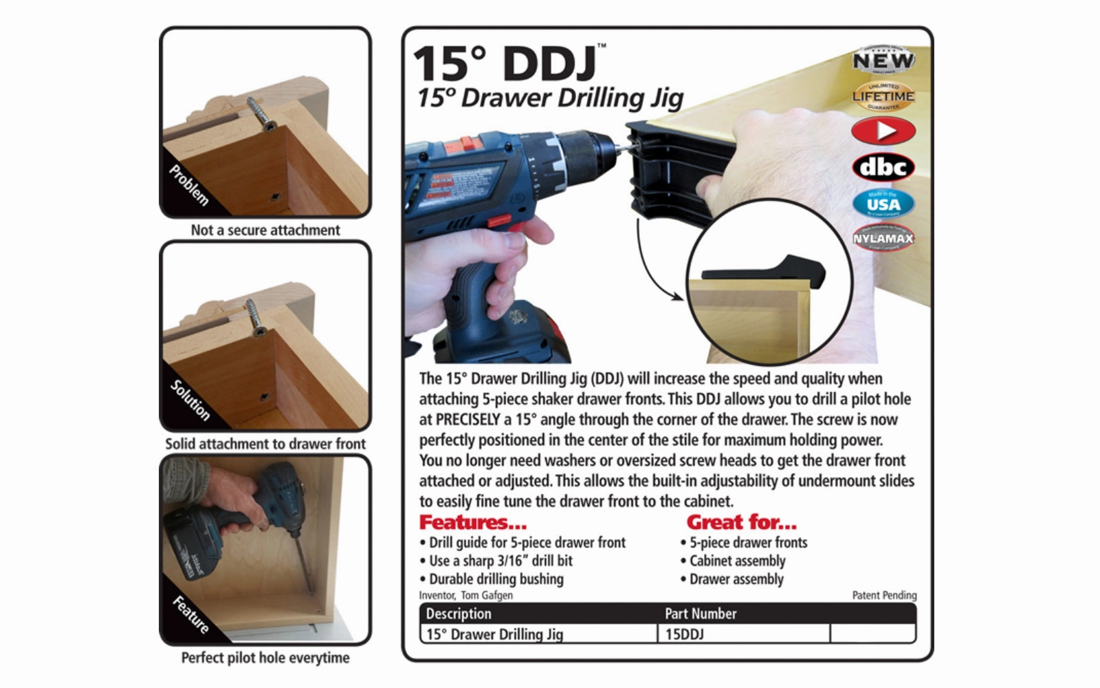 FastCap 15 Drawer Drilling Jig