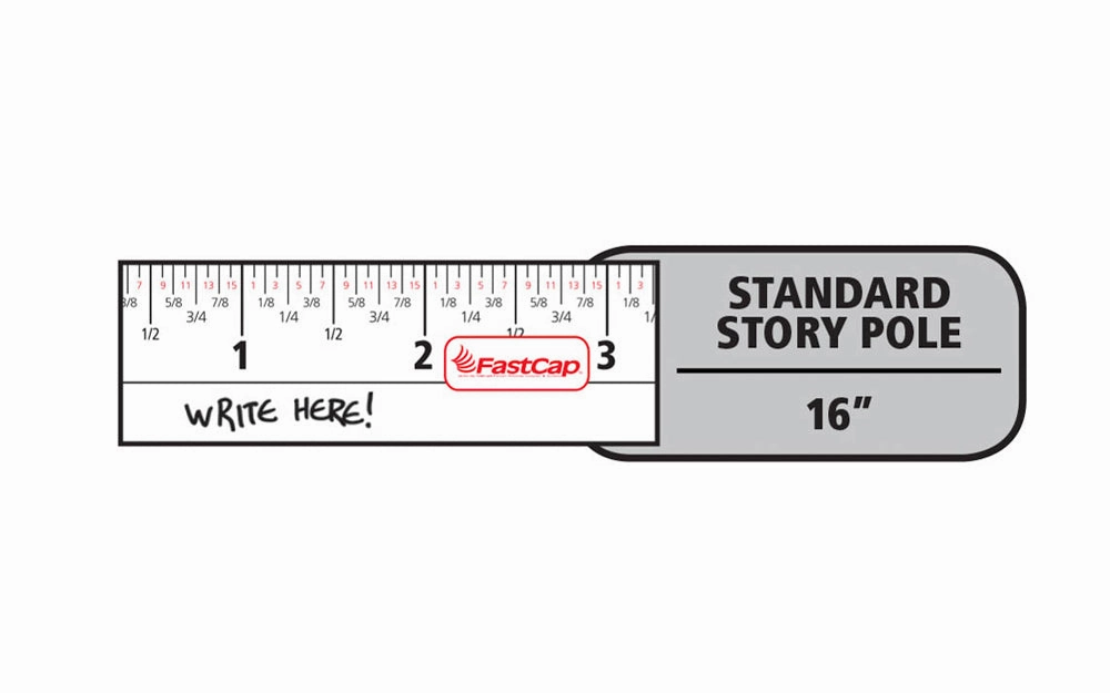 FastCap 16' FlatBack Tape Measure ~ Standard Story Pole