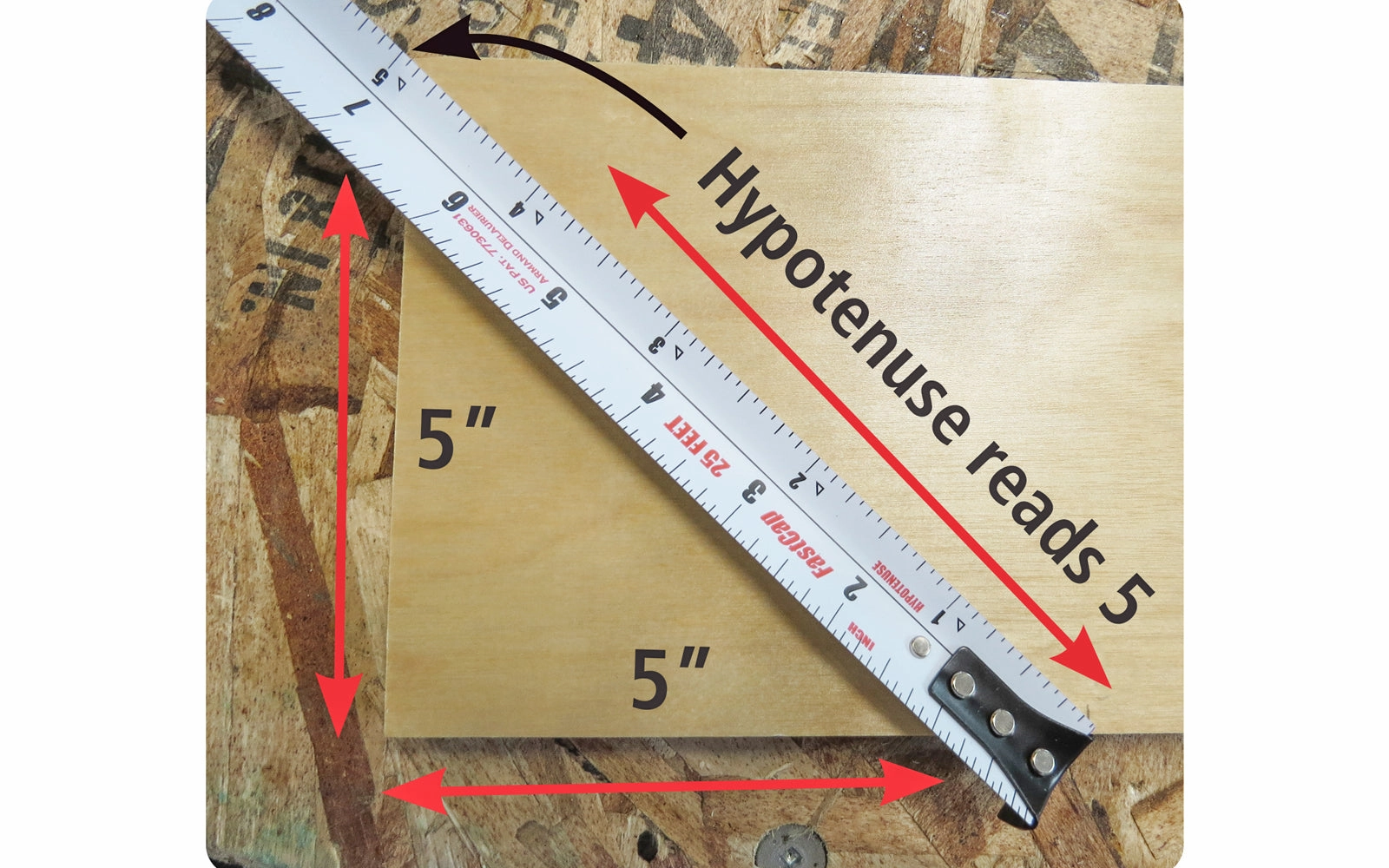 FastCap 25' ProCarpenter Square One Hypotenuse Tape Measure