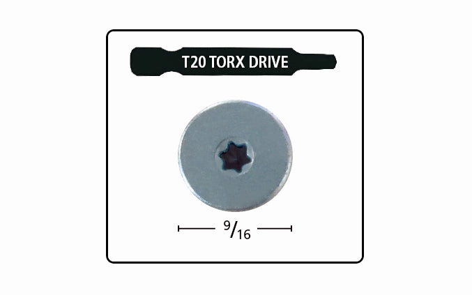 FastCap 2" Powerhead Cabinet Screws - T20 Torx Head ~ 200 Pack