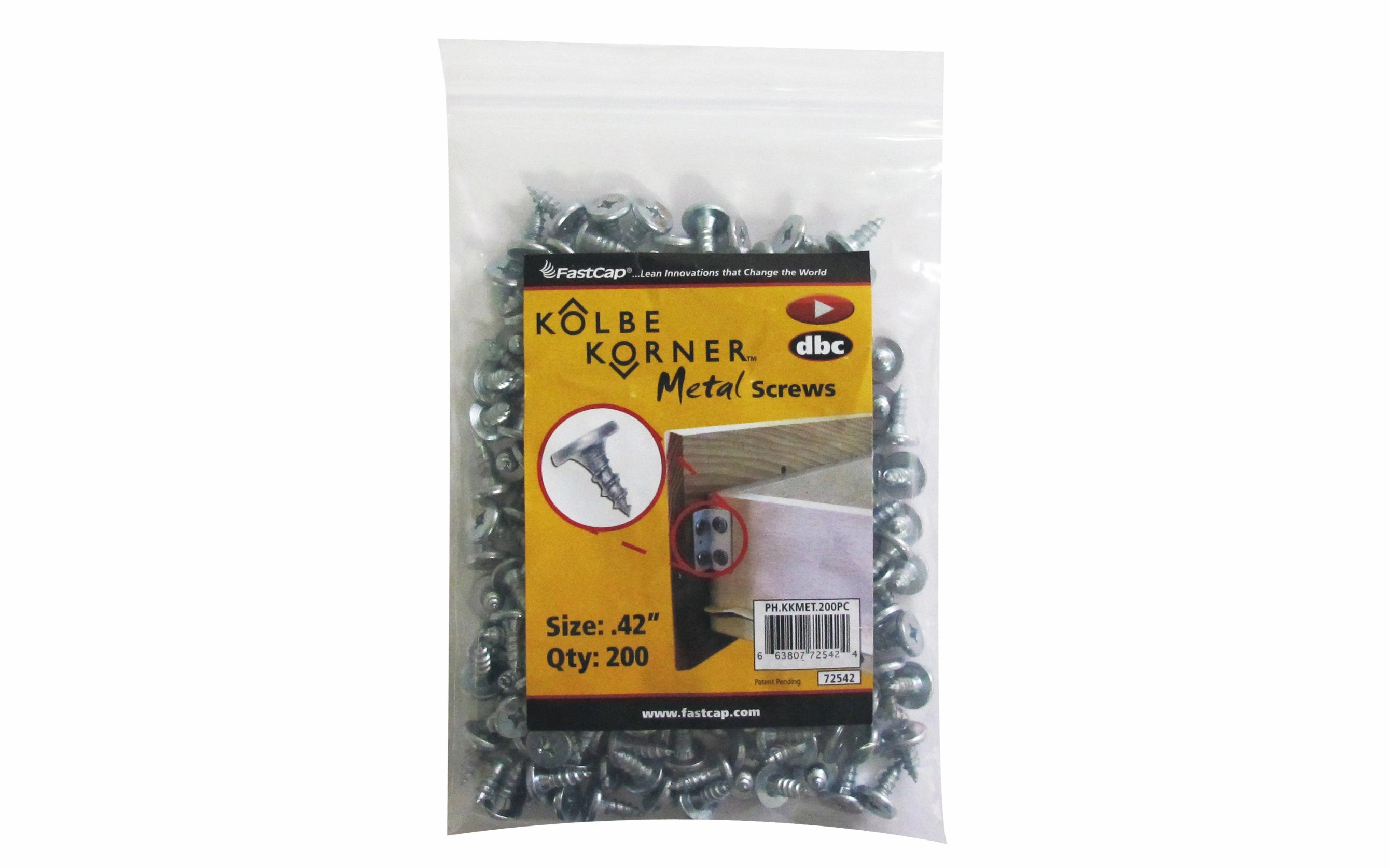 FastCap .42" Long Screws for Metal Kolbe Korners ~ 200 Pack
