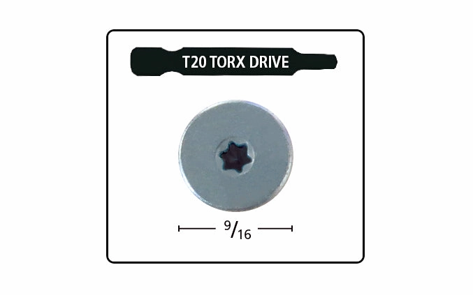 FastCap 4" Powerhead Cabinet Screws - T20 Torx Head ~ 100 Pack