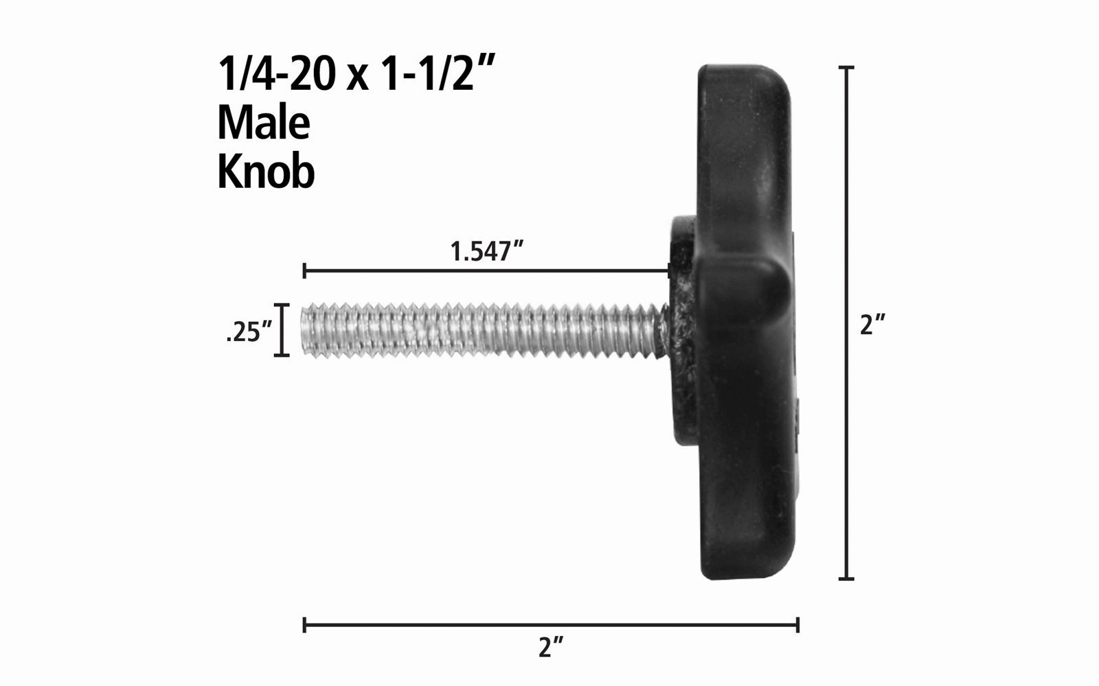 FastCap Five Point Knob ~ 1/4-20 Male Thread