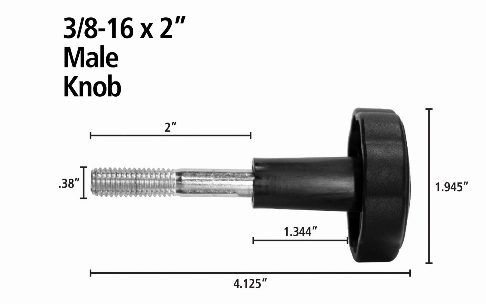 FastCap Knob ~ 3/8-16 Male Thread