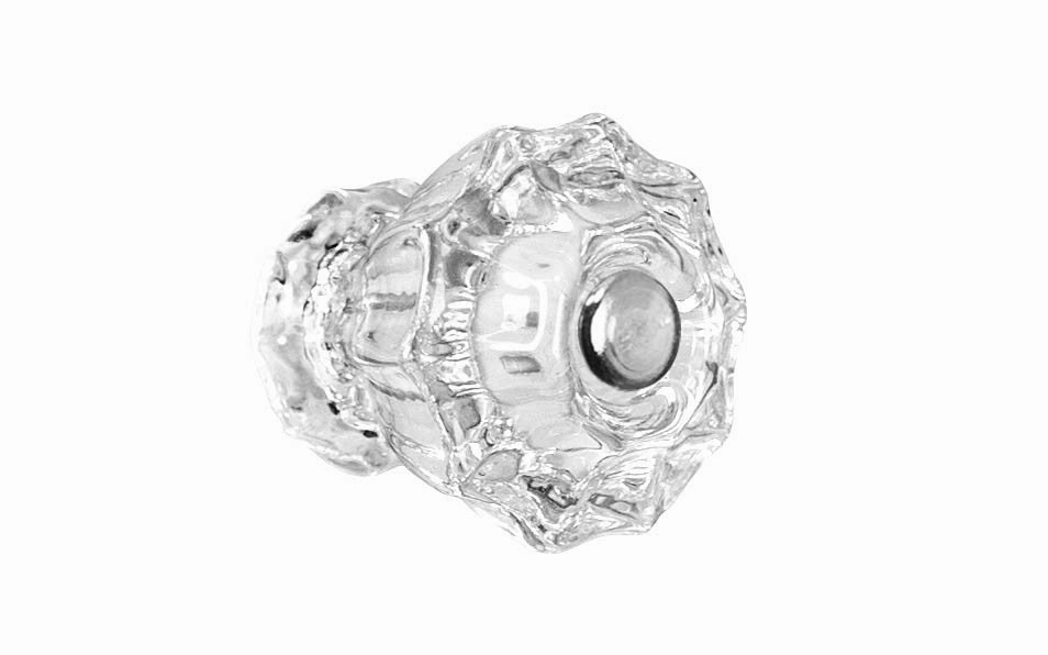 Fluted Glass Cabinet Knob ~ Clear