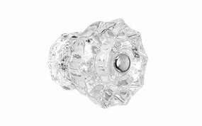 Fluted Glass Cabinet Knob ~ Clear