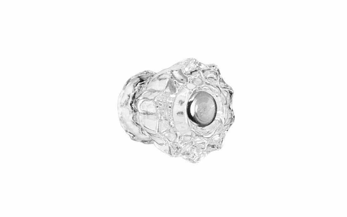Fluted Glass Cabinet Knob ~ Clear
