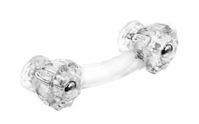Fluted Glass Drawer Pull ~ Clear