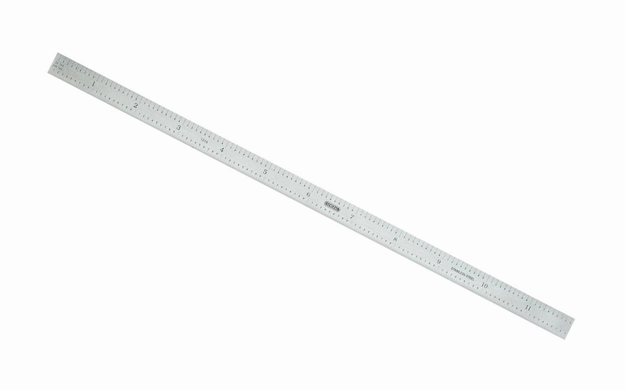 General Tools 12" Stainless Rule (10ths, 100ths, 32nds, 64ths)