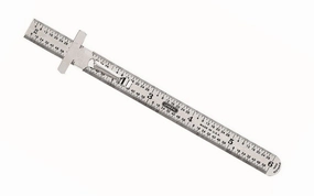 General Tools 6" Flexible Stainless Rule With Pocket Clip (32nds, 64ths)