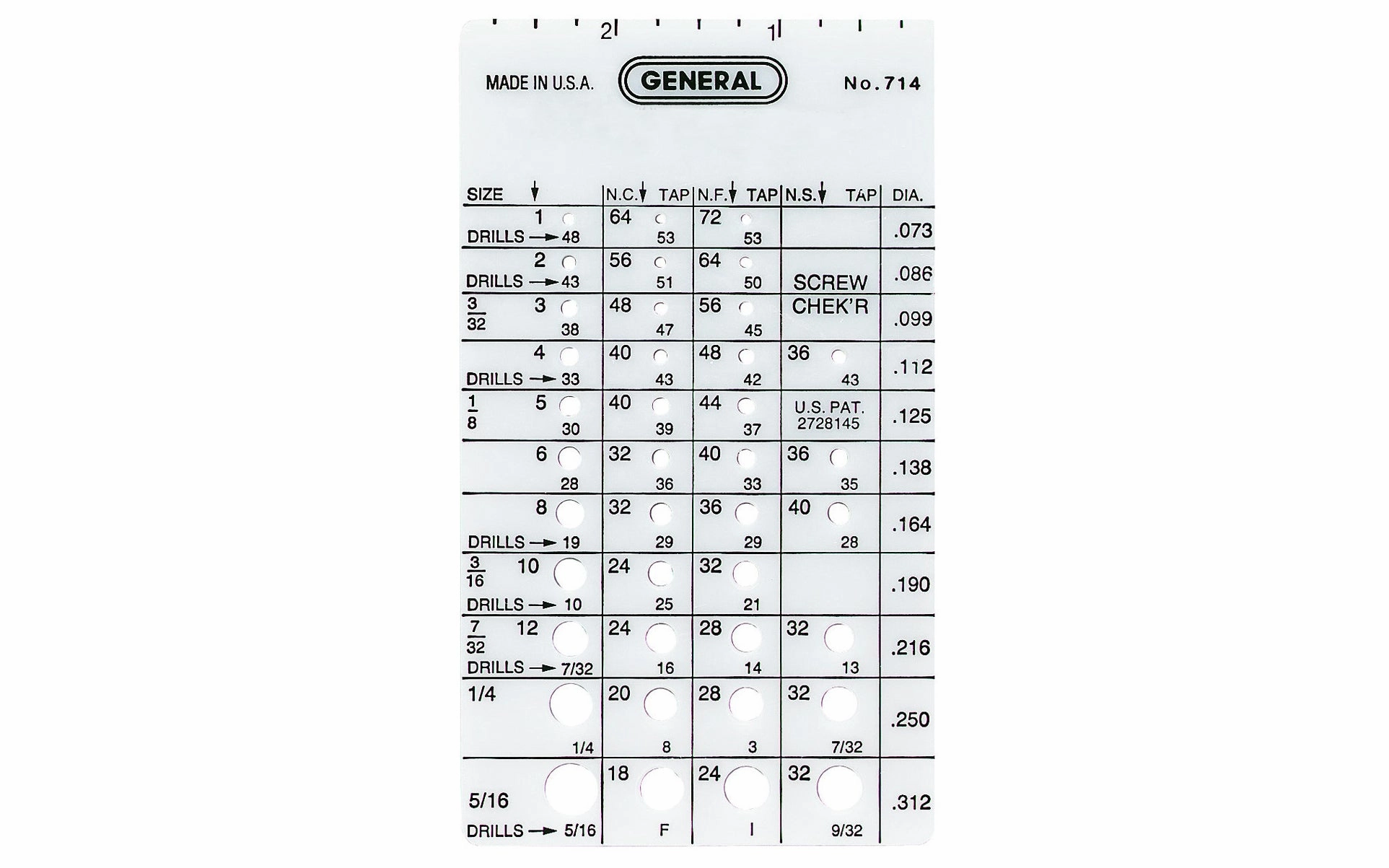 General Tools Screw Gauge