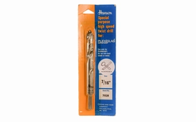 Hanson HSS 7/16" Plexiglas Twist Drill Bit - Made in USA