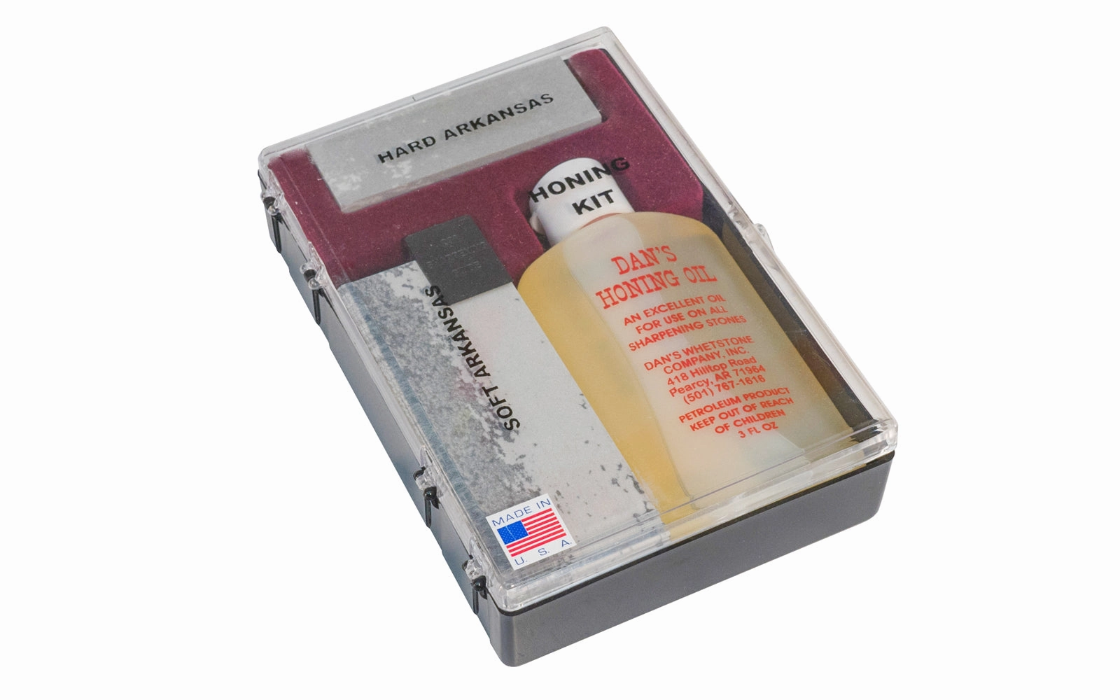 Hard & Soft Arkansas Stone Sharpening Kit with Oil