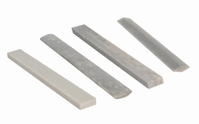 Hard Arkansas 4-Piece File Stone Set ~ Flat, Oval, Diamond, Bevel
