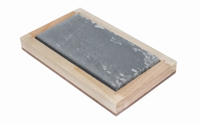 Hard Arkansas Bench Stone with Wooden Box ~ 4" x 2"