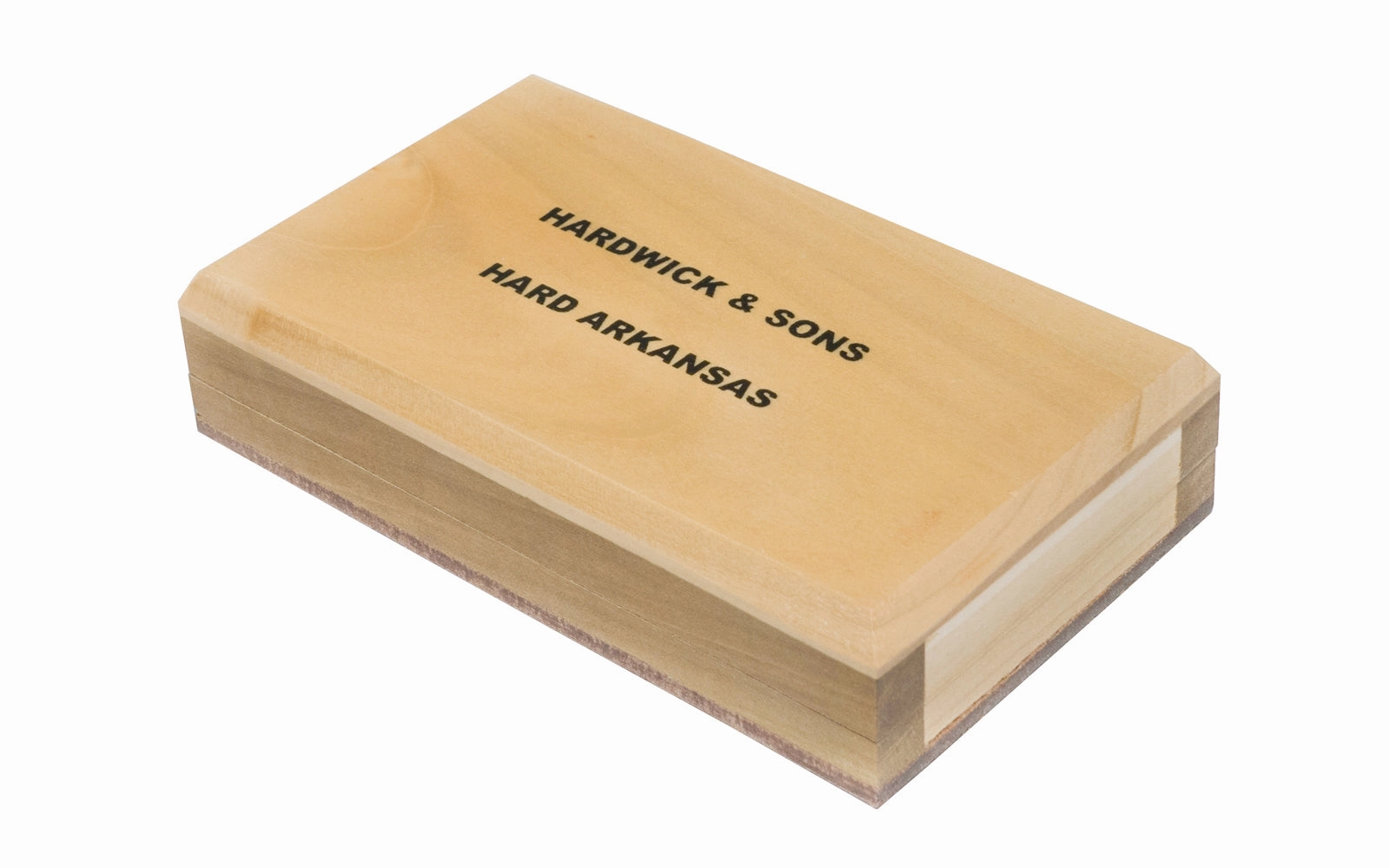 Hard Arkansas Bench Stone with Wooden Box ~ 4" x 2"