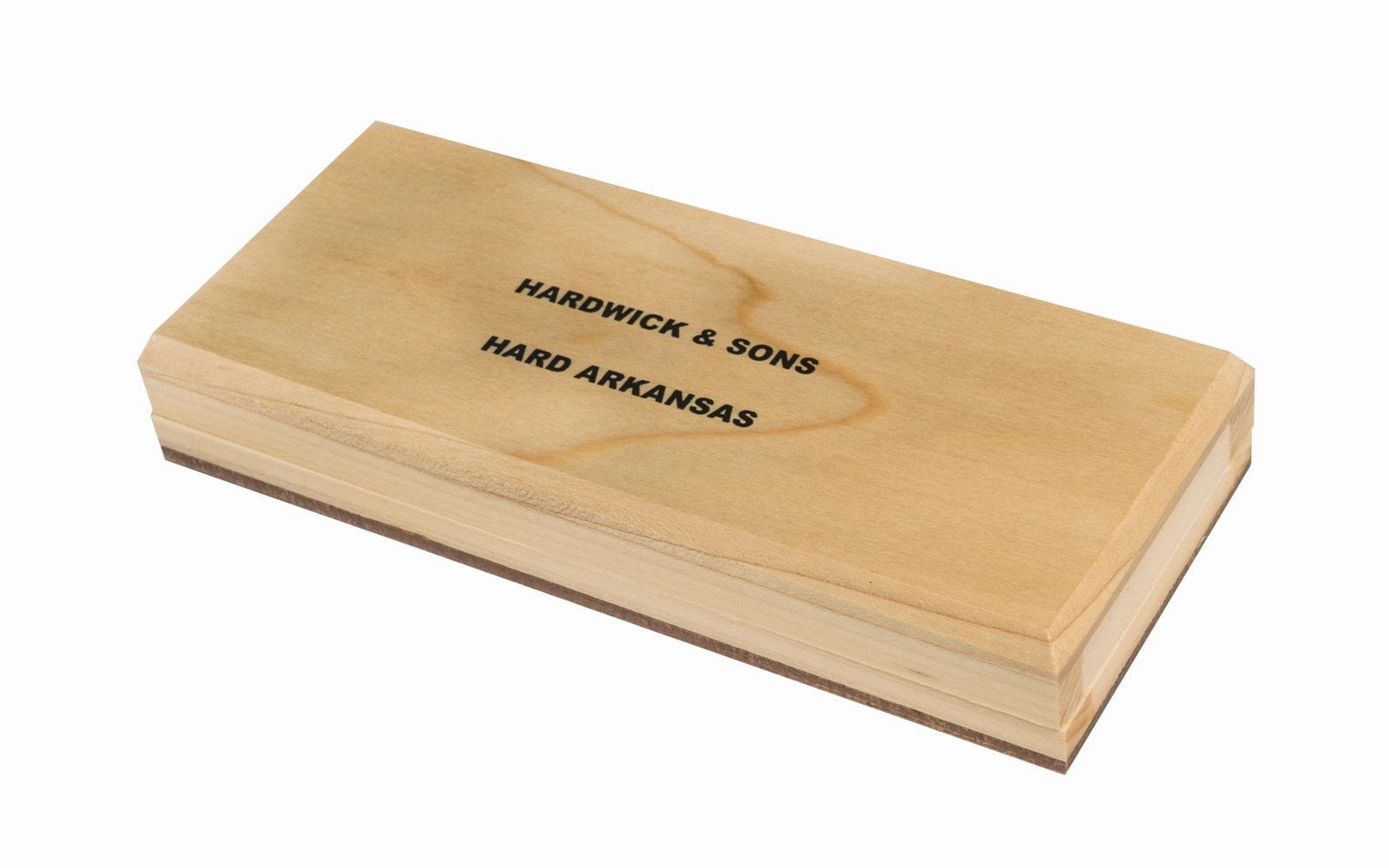 Hard Arkansas Bench Stone with Wooden Box ~ 6" x 2"