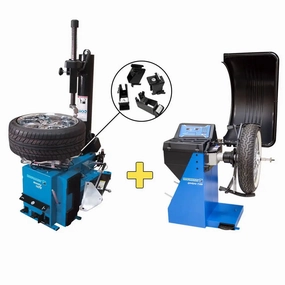 Hofmann 7100M Motorcycle Balancer & Monty 1575 Tire Changer Combo