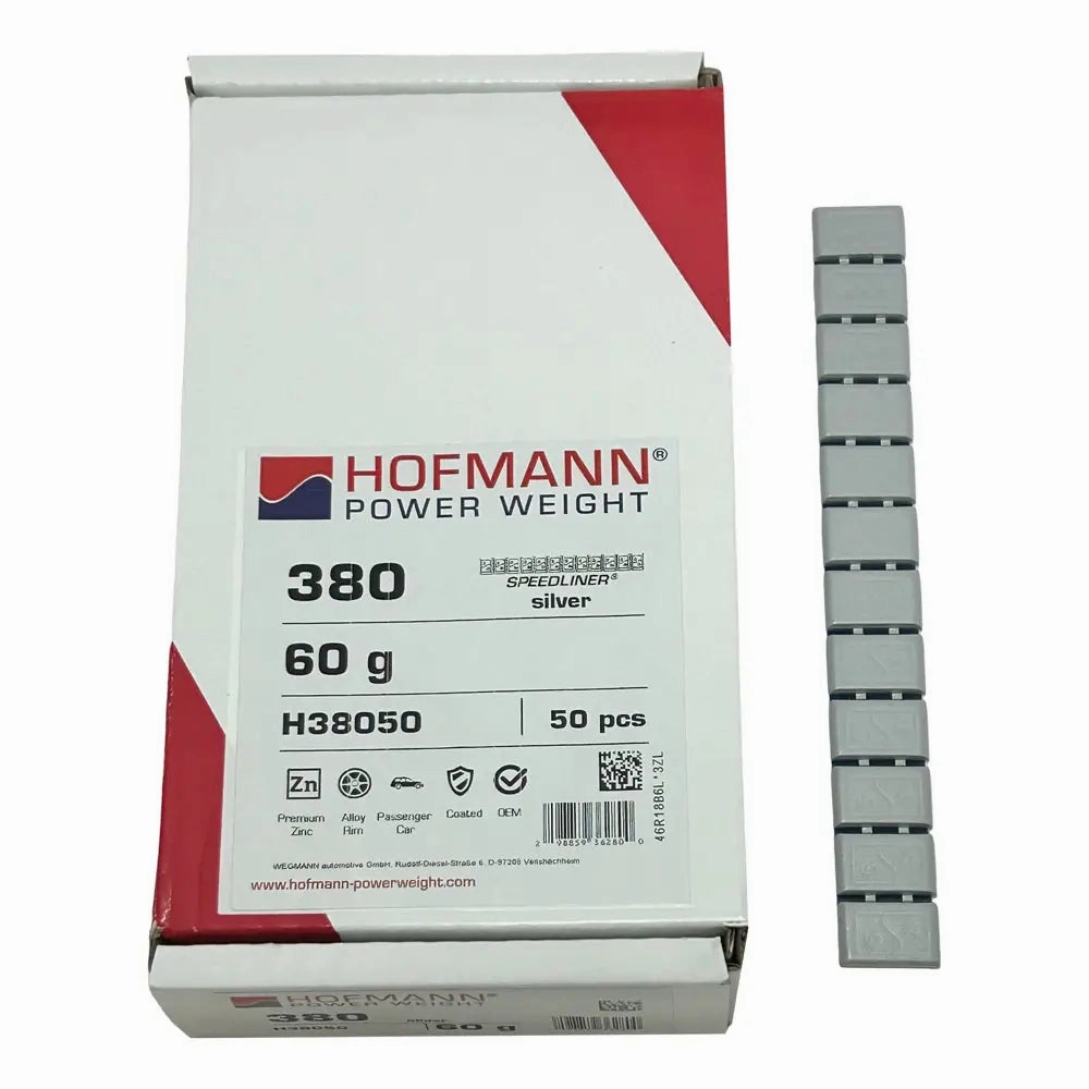 Hofmann Type 380 Gray Adhesive Wheel Weight, Zinc, 5gm / 600 pcs - H38050