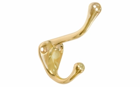 Ives Classic Solid Brass Double Hook