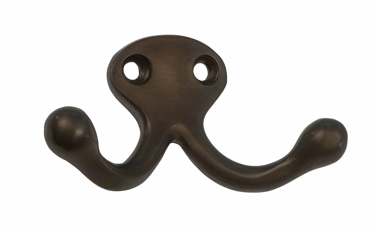 Ives Classic Solid Brass Double Wardrobe Hook