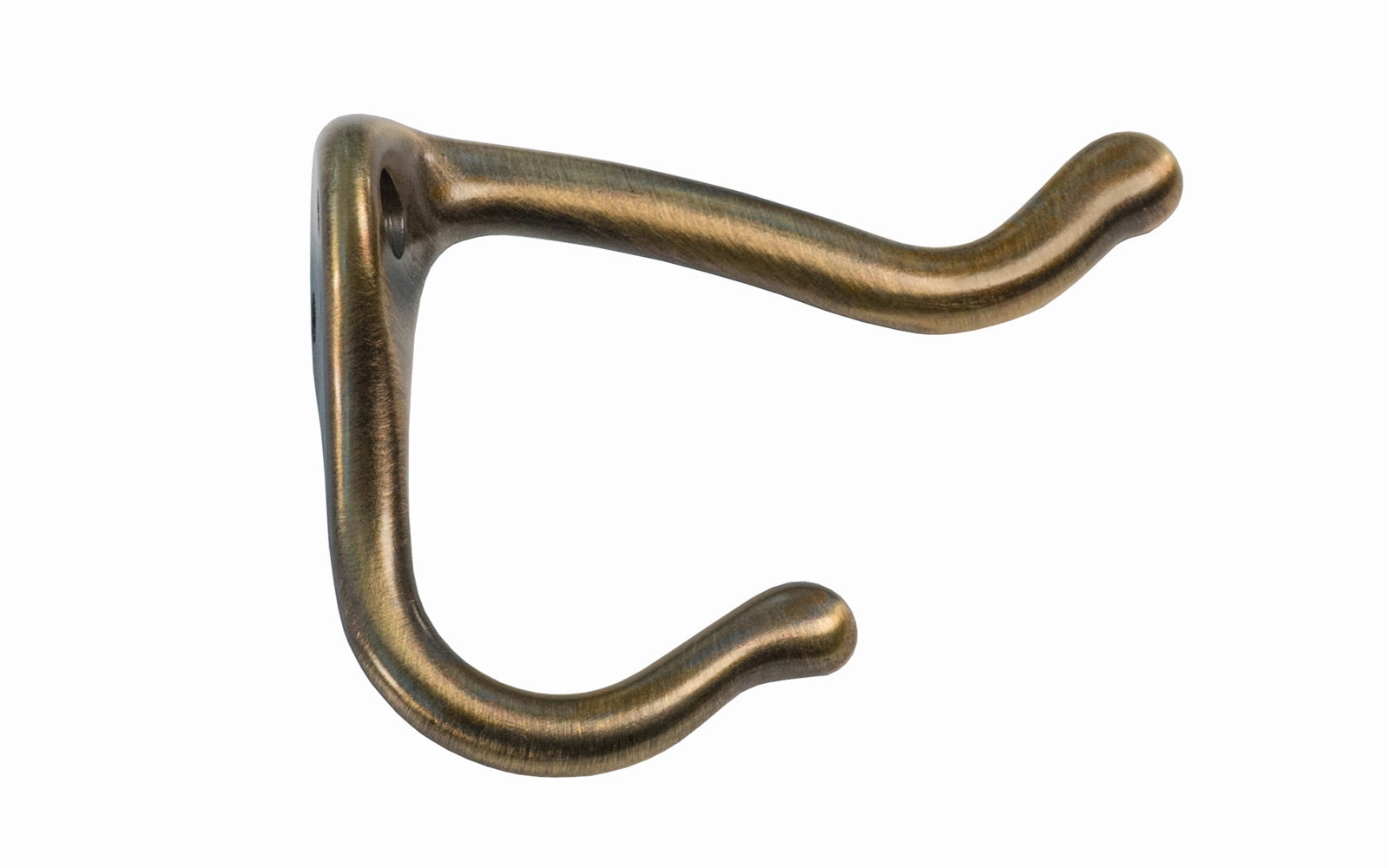 Ives Solid Brass Coat & Hat Hook ~ Antique Brass Finish