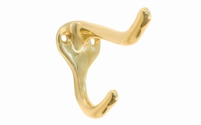 Ives Solid Brass Double Hook