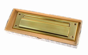 Ives Solid Brass Mail Slot Front Plate