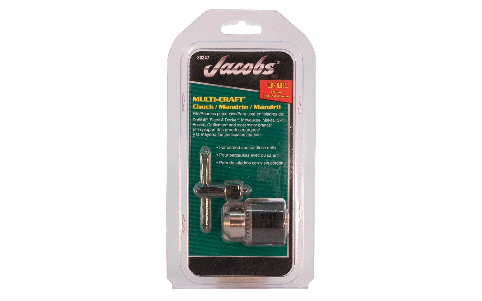 Jacobs "Multi-Craft" Chuck - 3/8" Capacity - 30247