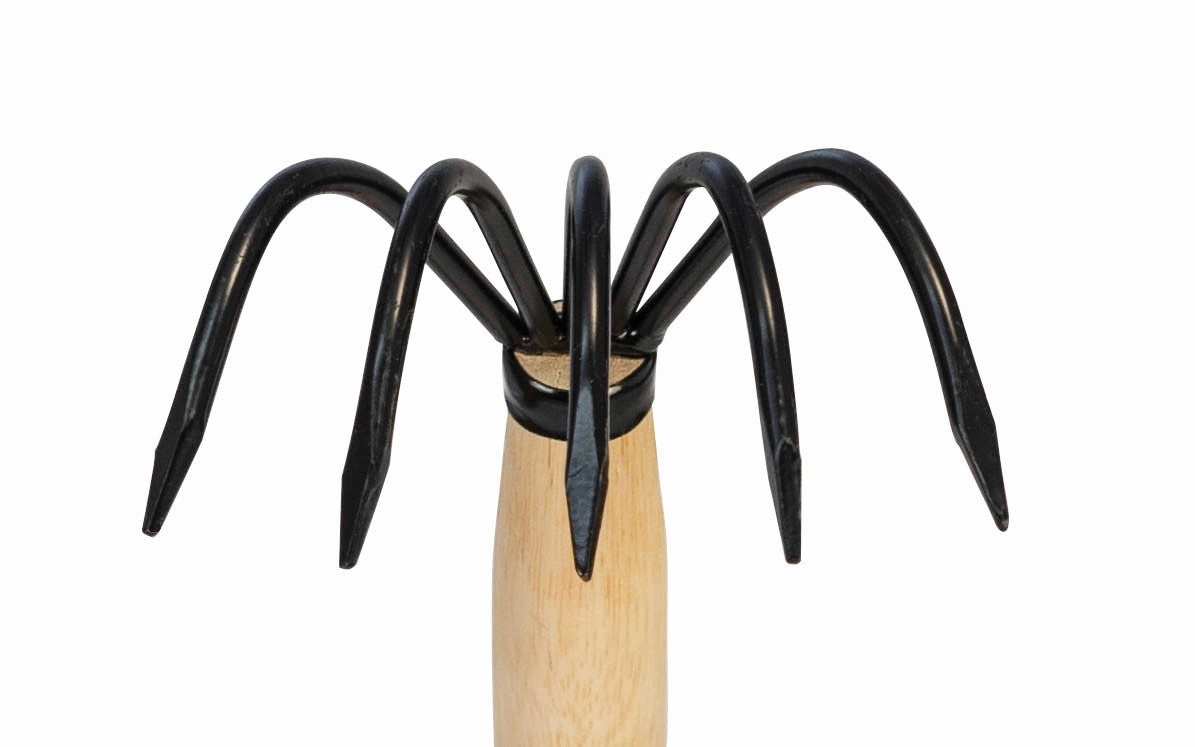 Japanese 5-Prong "Ninja Kumade" Claw Cultivator Rake - Long Handle