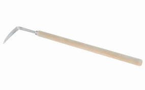 Japanese Konkon Gama Stainless Steel Serrated Sickle Weeder - Long Handle