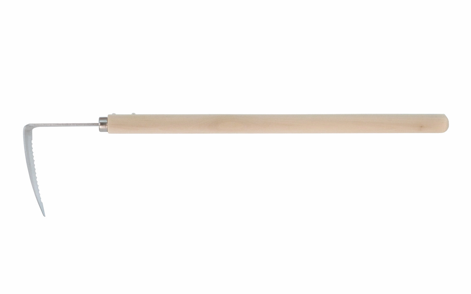 Japanese Konkon Gama Stainless Steel Serrated Sickle Weeder - Long Handle