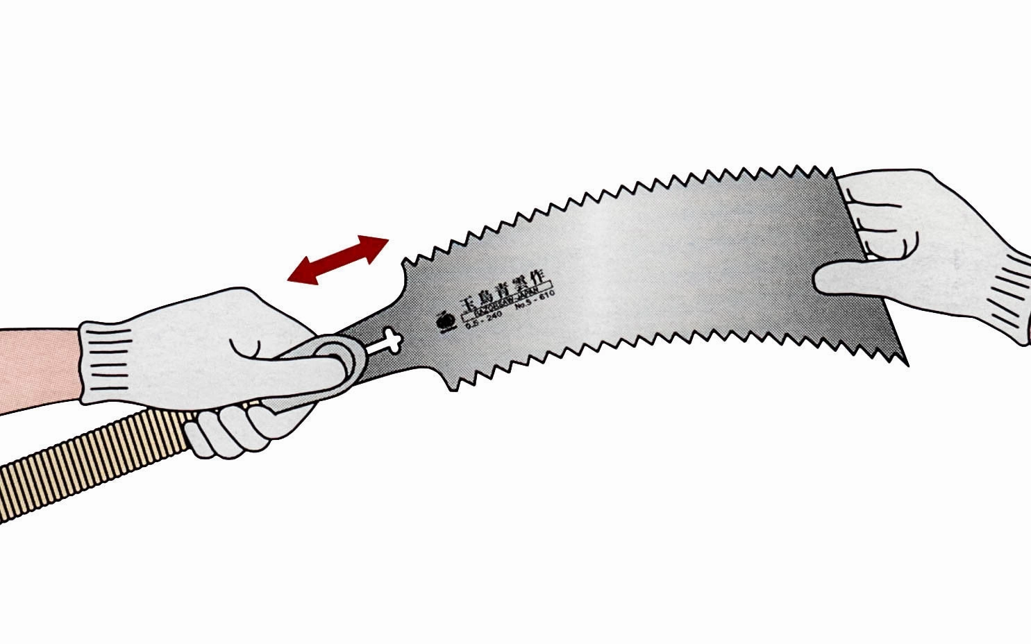 Japanese Ryoba Nokogiri 240 mm "Blue Hard Komane" Razorsaw