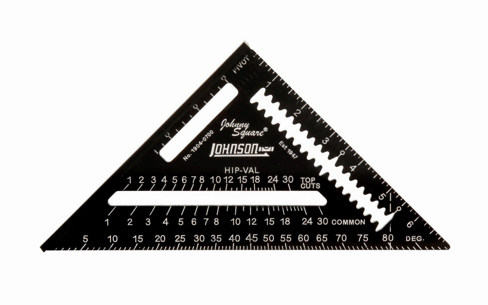 Johnson Level 7" Aluminum Laser Etched Rafter Square