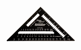 Johnson Level 7" Aluminum Laser Etched Rafter Square