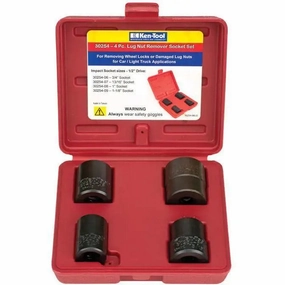 Ken-Tool 1/2" Dr. Lug Nut Removal Set (4 pcs)