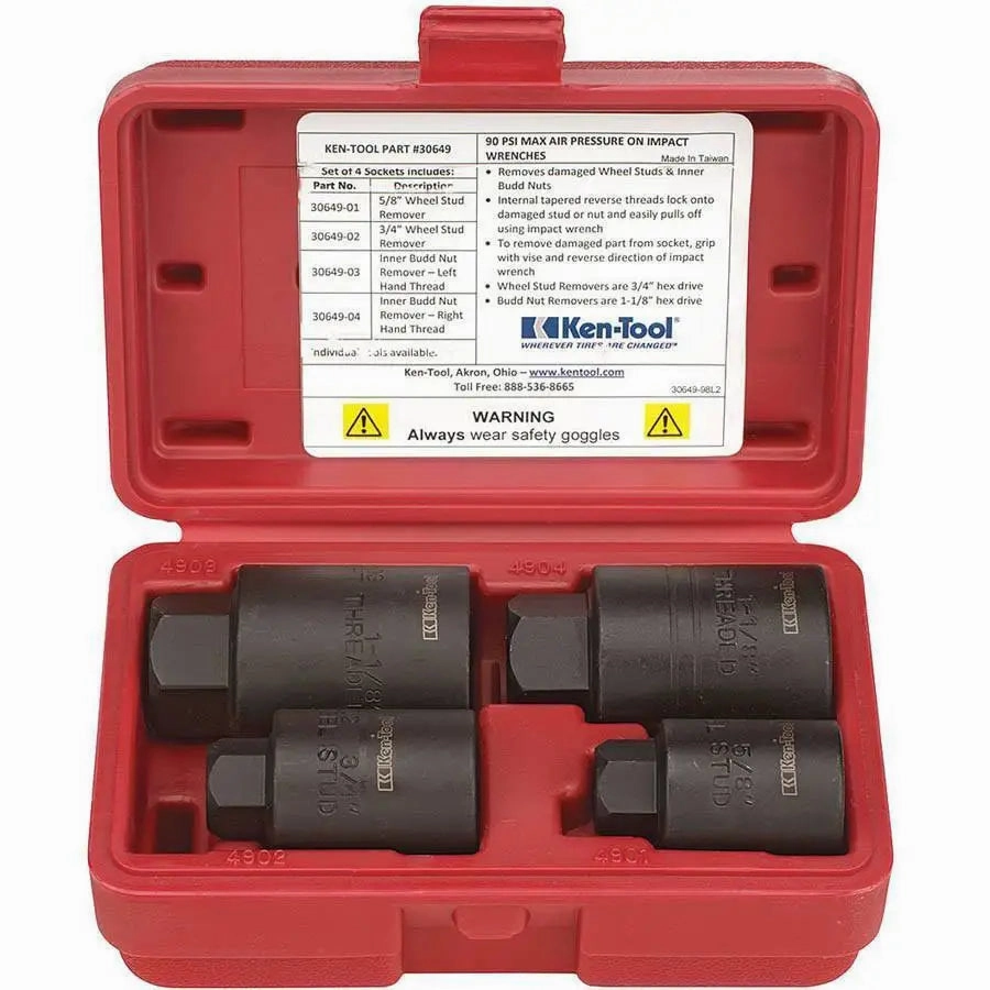 Ken-Tool 30649 HD Wheel Stud Remover Set (4 pcs)