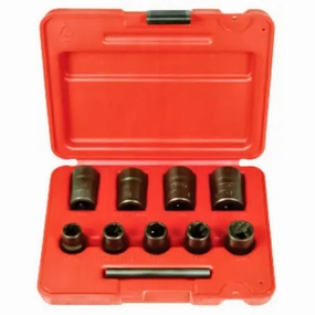 Ken-Tool 3/8" Dr. Twist Socket Set w/ Punch/Case (9 pcs) - 30107